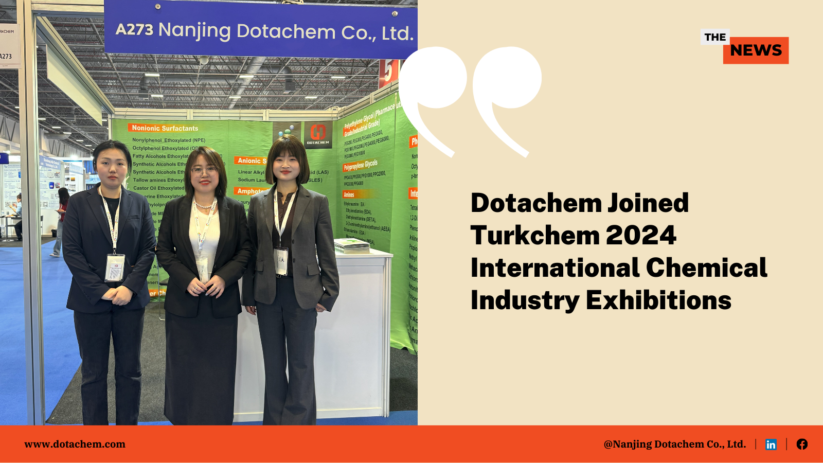 Dotachem munera apud 2024 TURKCHEM Eurasia Internationalis Chemical Exhibition