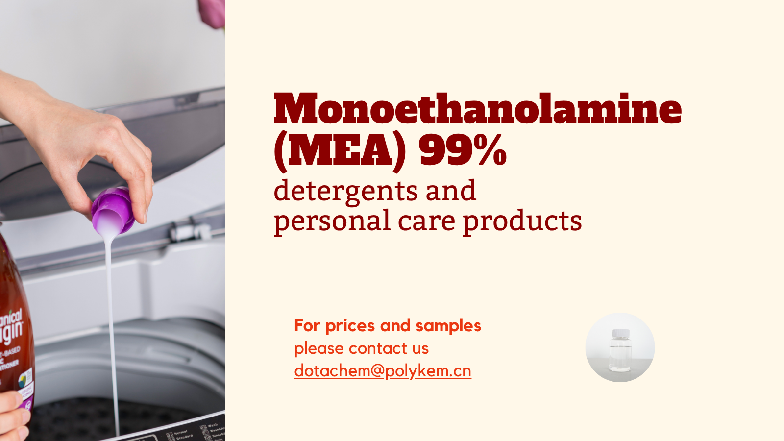 Monoethanolamine (Mea) XCIX%: et core ingredient in detergents et personalis cura products